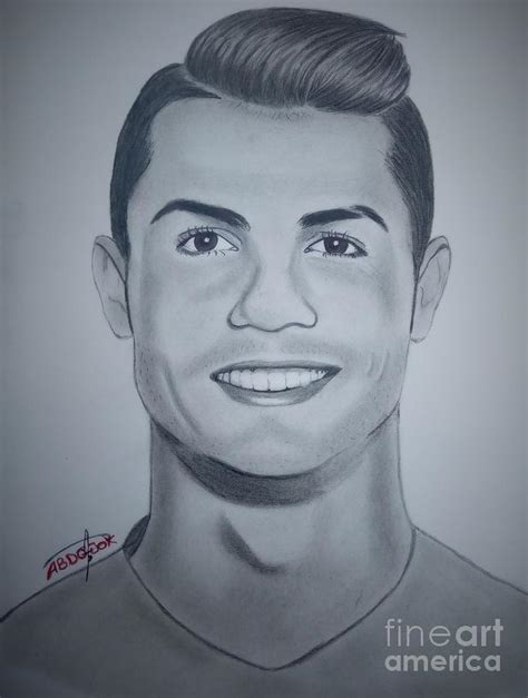 Cristiano Ronaldo Drawing By Abdo Jouk Fine Art America