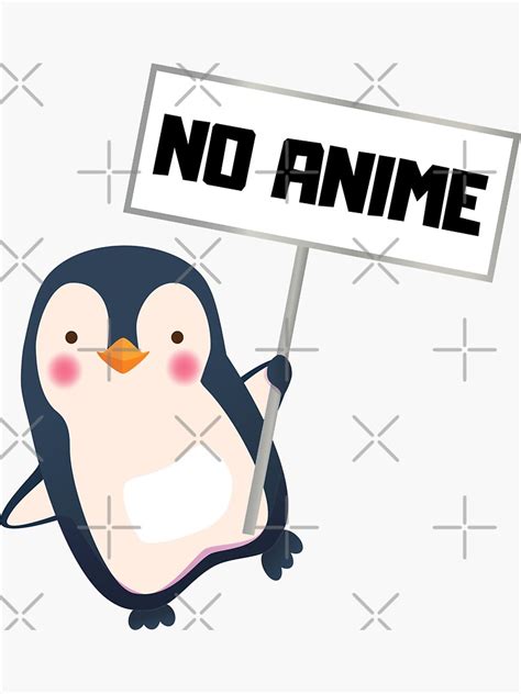No Anime Penguin Sticker For Sale By Narilex Redbubble