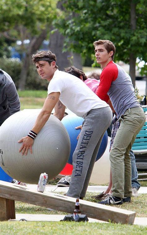 Zac Efron And His Co Star Dave Franco On The Set Of Their New Movie