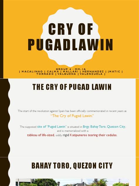 Cry Of Pugadlawinpptx Philippines Metro Manila