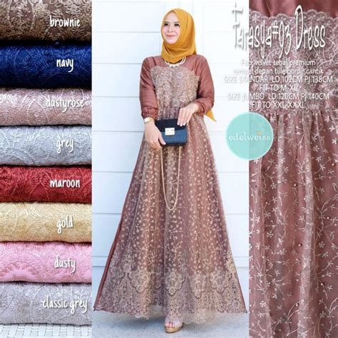 Gamis Brokat Baju Model Sekarang 2020 Hijabfest