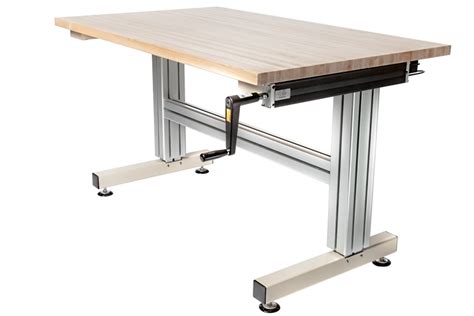 Cantilever Hand Crank Adjustable Height Work Table Frame Ergosource