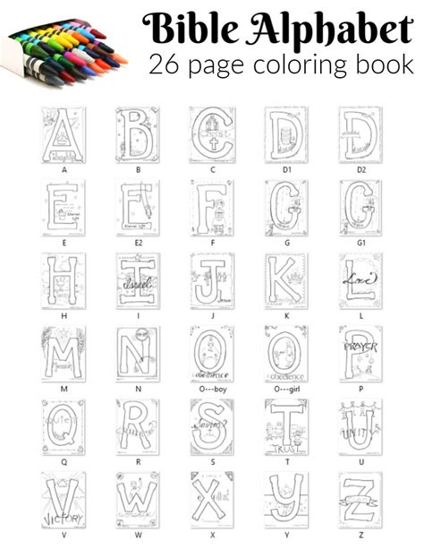 Bible Alphabet Coloring Pages 100 Free