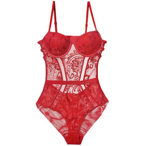 hot selling ladies sexy red lace bodysuit lingerie china panties and bra price