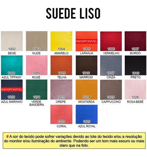 Tabela De Cores De Tecidos Com Nomes