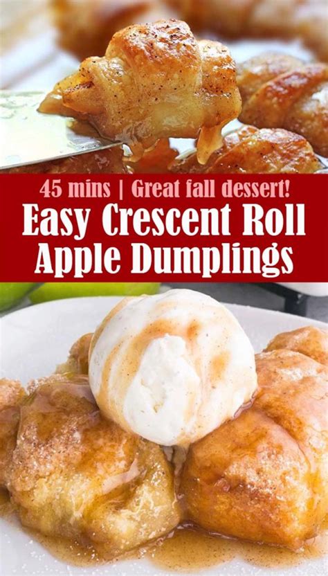 easy crescent roll apple dumplings lindsy s kitchen
