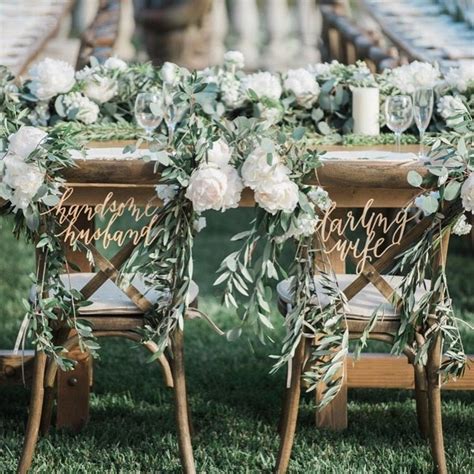 Rustic Greenery Wedding Chair Decor 23 Hi Miss Puff