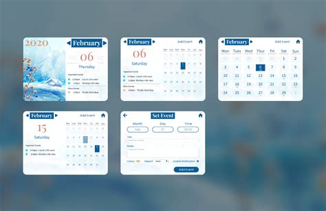 2020 Calendar App On Behance
