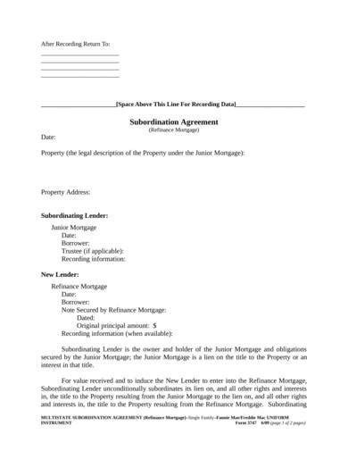 If a debt is 10 years old but you were making payments under an agreement with the lender until 3 years ago, the debt is likely still within the statute of limitations and can be pursued by a debt collector. FREE 10+ Sample Subordination Agreement Templates in PDF ...
