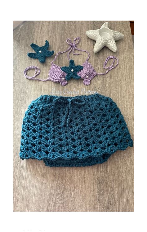 Handmade Crochet Mermaid Top And Bloomers 1 2 Years Etsy