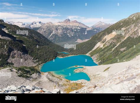 View Of Lower Lake Middle Lake And Upper Lake In Joffre Lakes