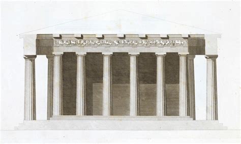 Parthenon Athens Transverse Section Of The Portico Works Of Art