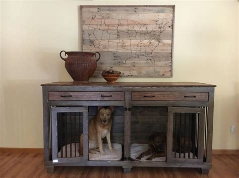 The Double Doggie Den™ Indoor Rustic Dog Kennel For Two Indoor Dog