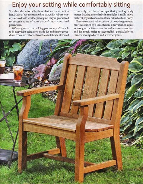 Garden Chair Plans • Woodarchivist