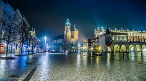 Wallpaper Id 1546634 Krakow Cathedral Lights Poland Area 1080p