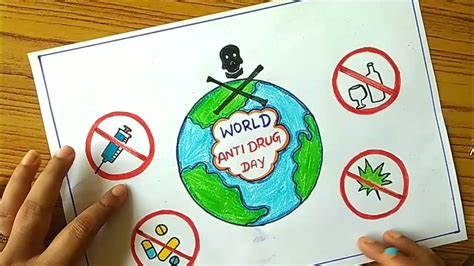 How To Draw No Drug Posteranti Drug Day Awareness Poster Drawing
