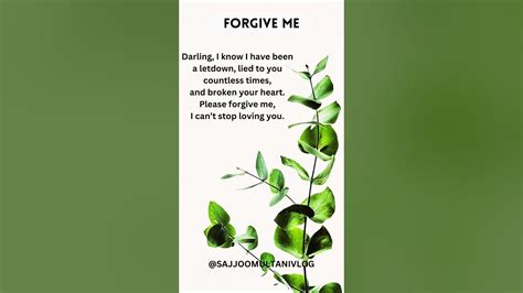 Darling Forgive Me Forgive Forgiveness Forgiveyourself Youtubeshorts Youtubevideo Youtube