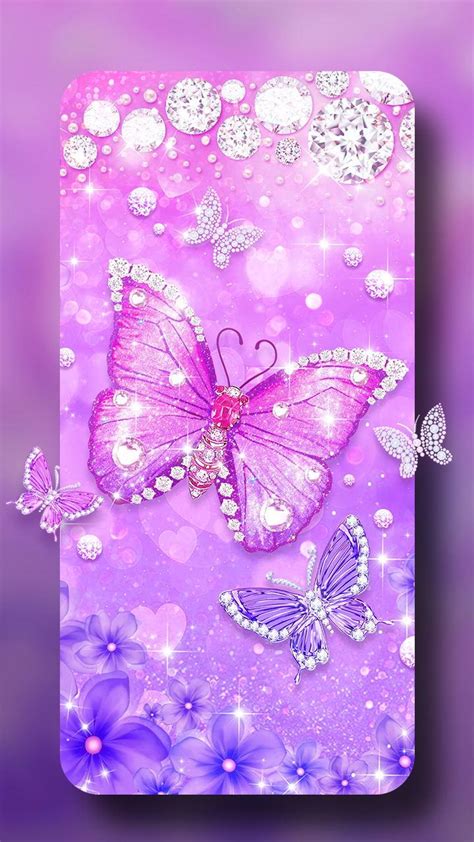 Скачать Purple Diamond Butterfly Live Wallpaper And Themes Apk для Android