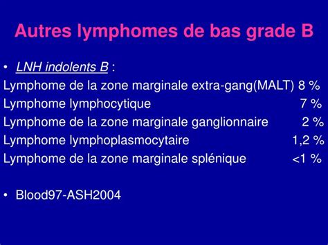 Ppt Les Schemas Therapeutiques Des Lymphomes De Bas Grade Powerpoint