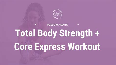 Minute Total Body Strength Core Workout Live Recording Youtube