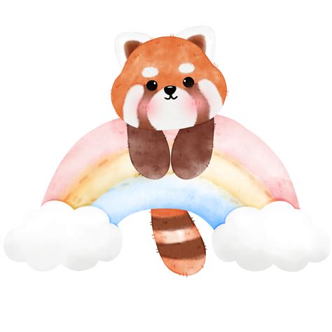 Cute Red Panda Illustration 17190543 Png