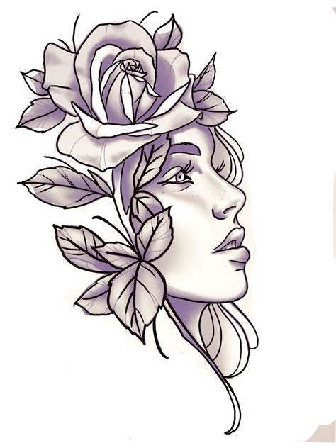 Rose Drawing Tattoo Tattoo Outline Drawing Tattoo Design Drawings