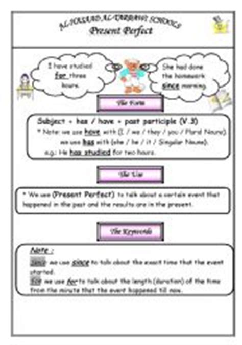 Use of the present perfect progressive. English teaching worksheets: Present perfect continuous ...