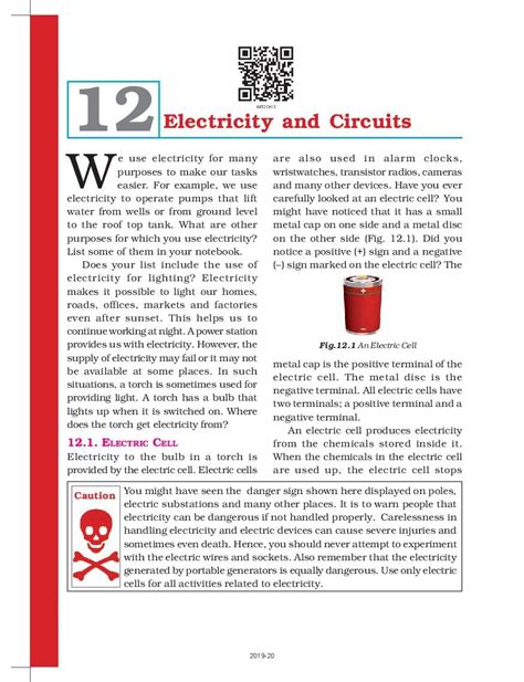 Cbse Class 6 Science Chapter 12 Electricity And Circuits Cbse Study Group