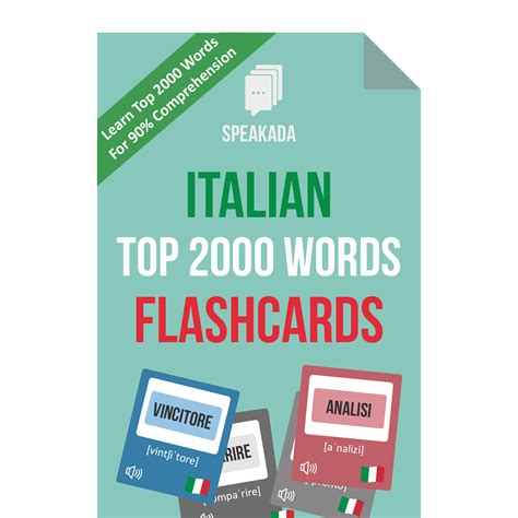 2000 Most Common Italian Words In Context - 2000 Most Common Italian Words Anki Flashcards | SPEAKADA