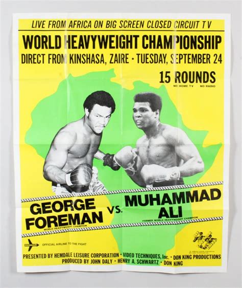 Muhammad Ali Vs George Foreman Fight Poster Oversized Memorabilia Expert