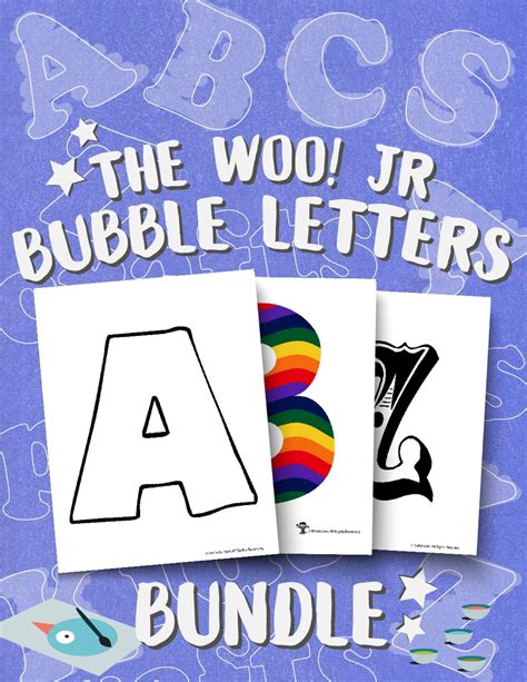 Printable Bubble Letters Woo Jr Kids Activities Children S Publishing