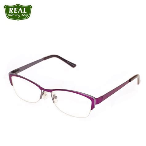 Real Metal Eyeglasses Full Rim Optical Glasses Frame Prescription Women Business Reading Myopia