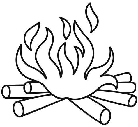 Campfire Coloring Page Colouringpages