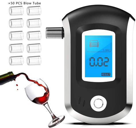 breathalyzer alcohol tester portable alcohol breathalyzer free 50 mouthpieces lcd digital