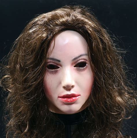Полная женская силиконовая маска с париком купить с доставкой