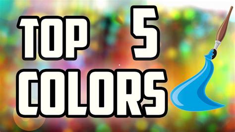 Top 5 Colors To Use In Your Thumbnails Youtube