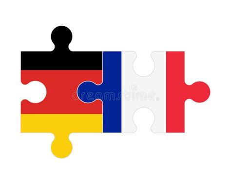 Puzzle Of Flags Of Germany And France Vector Stock Vector