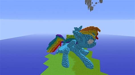 Rainbow Dash 3d Art Minecraft Project