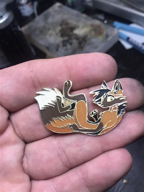 Made My Friend His Oc As An Enamel Pin Made From Scratch Not Bought