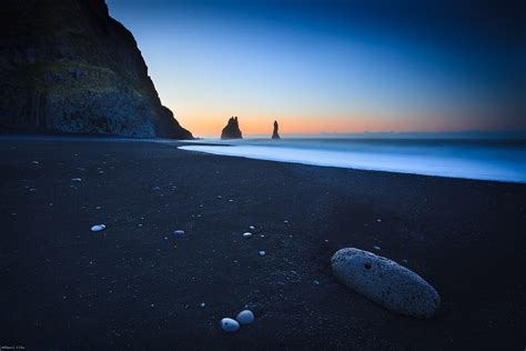 Reynisfjara Black Sand Beach Reynishverfisvegur Iceland Sunrise