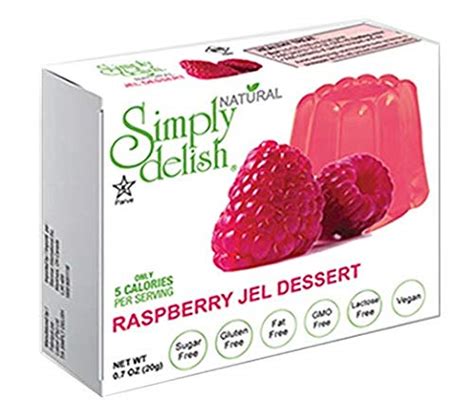 simply delish natural jel dessert mix sugar free raspberry 1 6 oz grocery