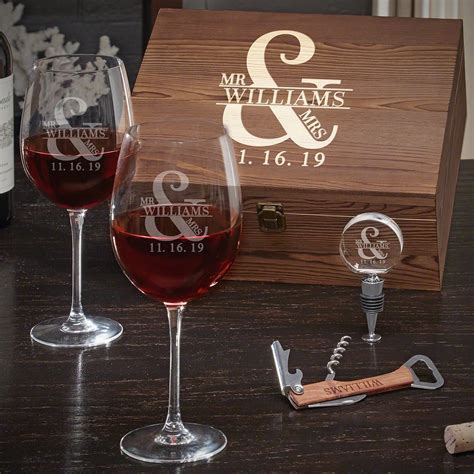 Love And Marriage Personalized Wine T Set