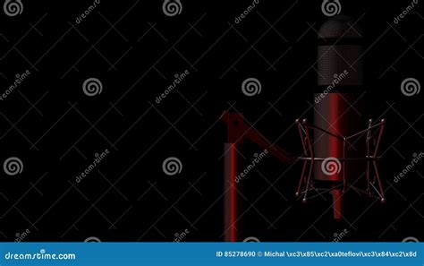 Retro Aluminium Microphone 3d Render Stock Illustration Illustration
