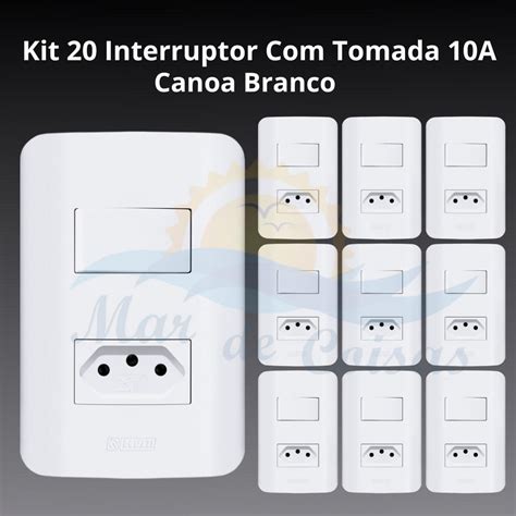 Kit Unidades Interruptor Tomada A Linha Canoa Romazi X