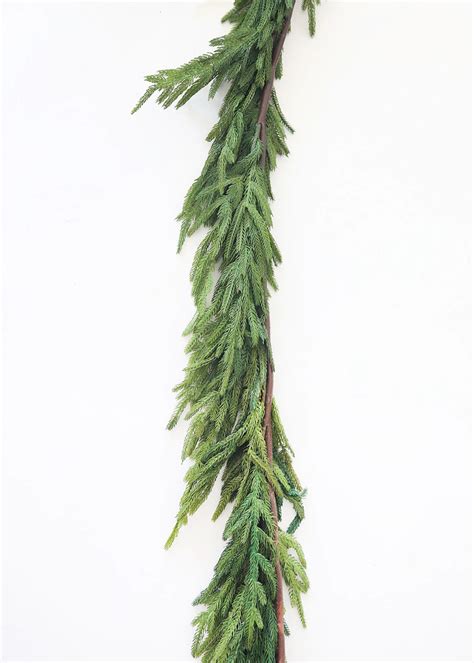 Natural Touch Artificial Pine Garland Christmas Greenery At Afloral