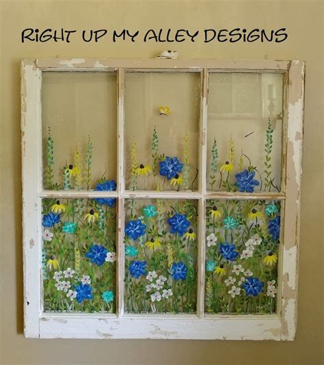 Old Painted Window Ideasshabby Chic Decorfarmhouse Windows Etsy