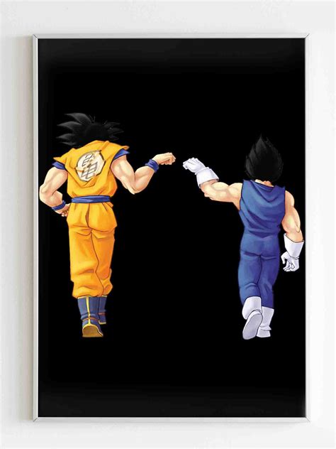 Goku And Vegeta Fist Bump Poster
