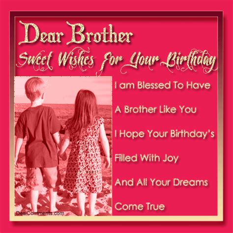 There is no other day that i am happier to call you my brother than today, your birthday. Birthday Sayings for My Brother | Birthday messages for ...