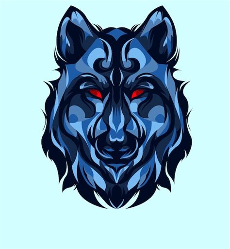 Premium Vector Wolf Head Vector Illustration