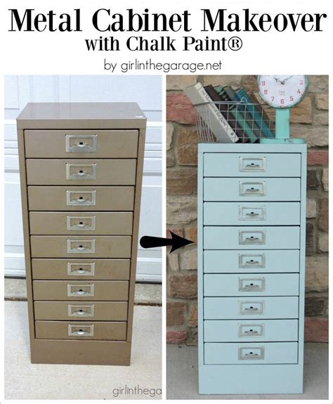Autentico chalk paint, beautiful painted furniture, chalkpaint and decoupage workshops in exeter. Painted Metal Cabinet Makeover - Girl in the Garage ...
